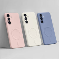 Square Liquid Silicone Magnetic Wireless Charging Case for Samsung Galaxy S23 Series