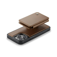 2-in-1 Magnetic Leather Wallet Case with Detachable Card Slots for iPhone 15 Series