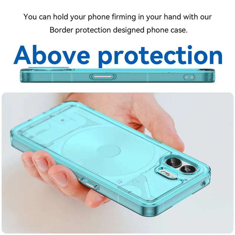 Shockproof Candy Color Soft Silicone Transparent Bumper Case for Nothing Phone 2