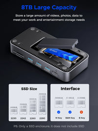 ORICO M2P11 USB-C Display Hub and SSD Enclosure with Cooling Fan