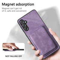 2-in-1 Magnetic Card Holder Detachable Vintage Leather Case for Samsung Galaxy A55