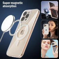 Transparent MagSafe Case with Lens Protector for iPhone 16 Series