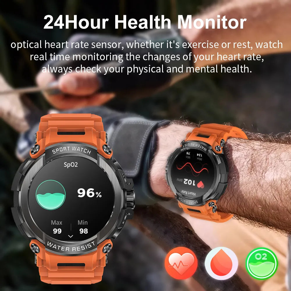 MELANDA 1.5" Bluetooth Call Smartwatch for Men - Multi-Sport Fitness Tracker, Heart Rate Monitor