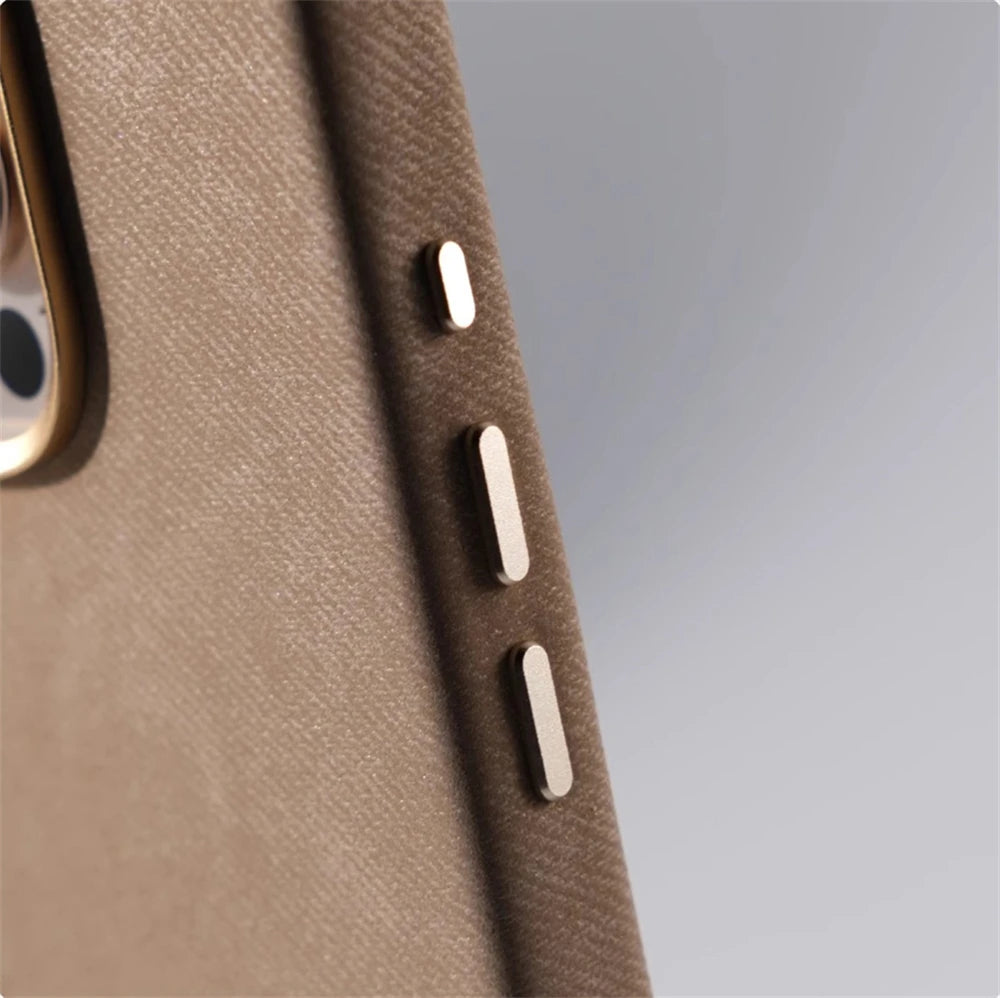 Leather MagSafe Case with Lens Protection for iPhone 16