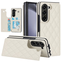 Luxury Leather Phone Case with Card Holder for Samsung Galaxy Z Fold 6 – Elegant Storage and Protection