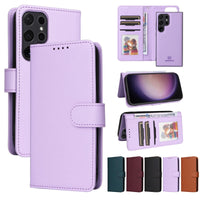 2-in-1 Detachable Magnetic Wallet Leather Case with Card Slot for Samsung Galaxy S24 Series