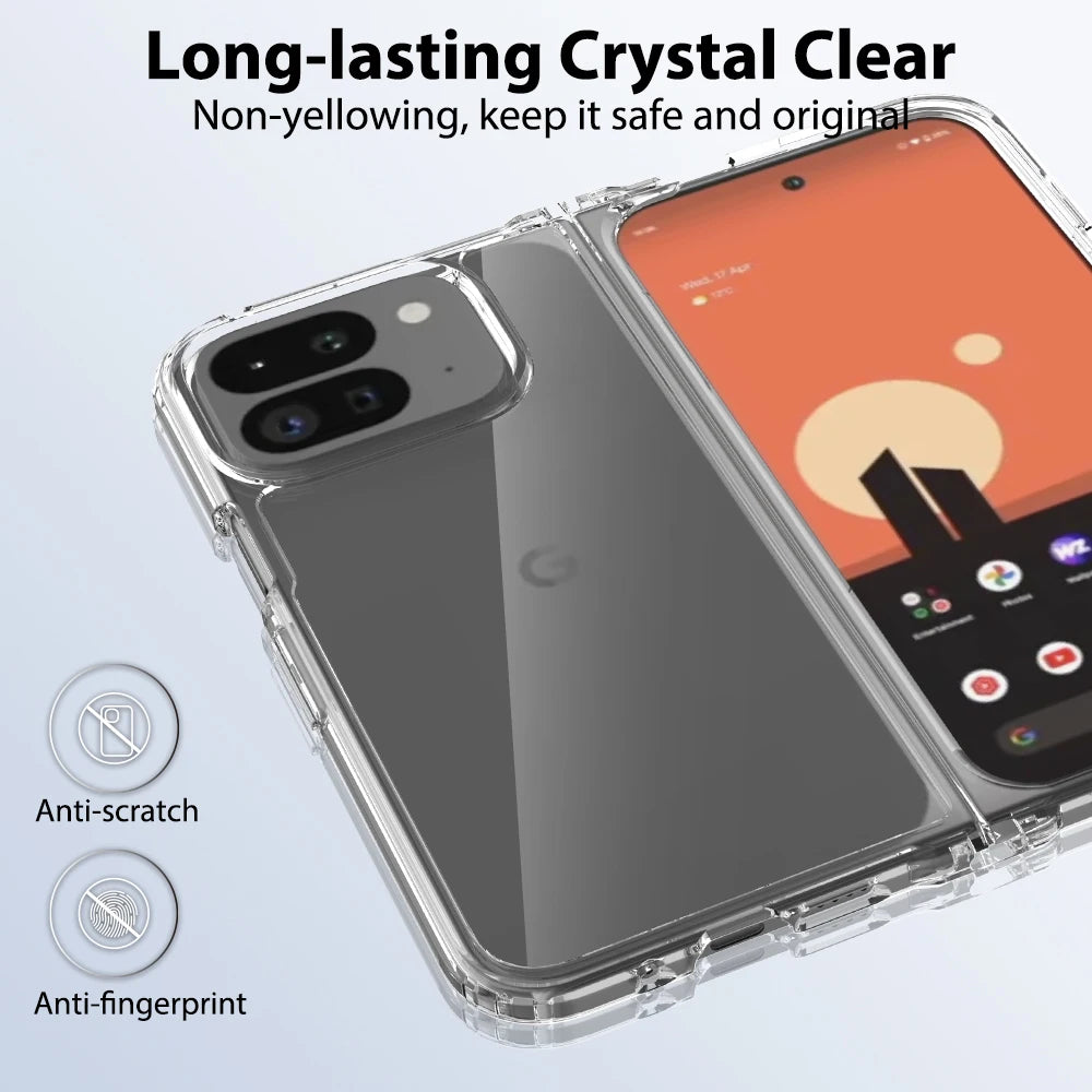 Airbag Shockproof Clear Case for Google Pixel 9 Pro Fold - Soft TPU + Acrylic