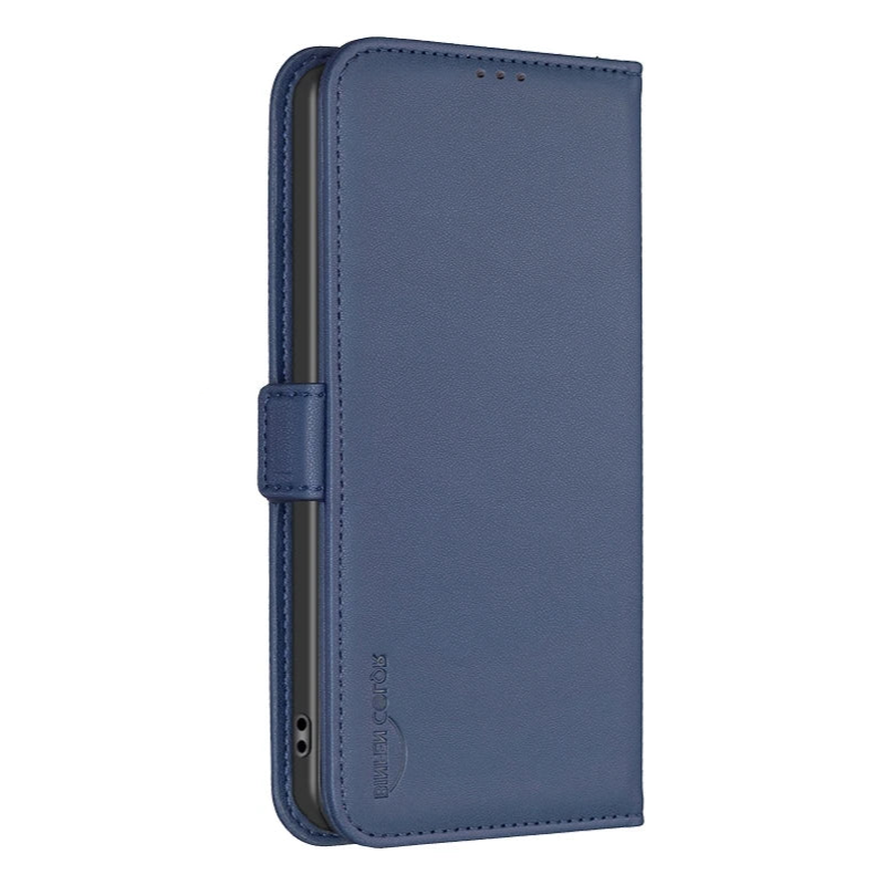 Business Leather Wallet Case with Magnetic Buckle Flip for VIVO Y78