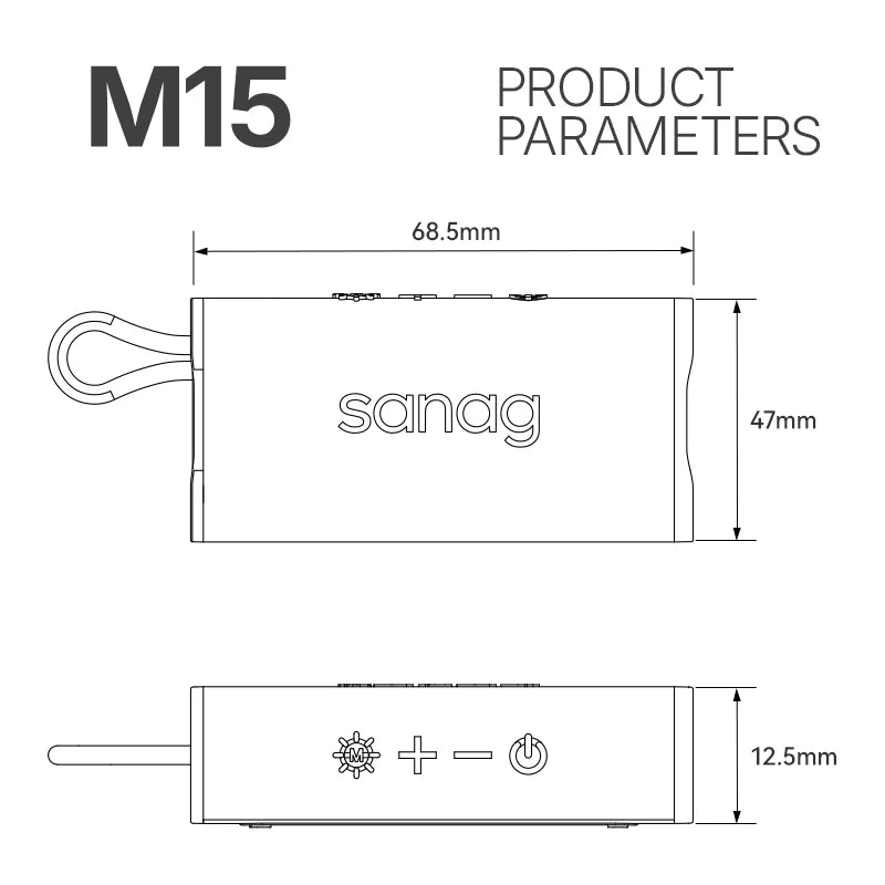 Sanag M15 IPX4 Waterproof Portable Bluetooth Speaker