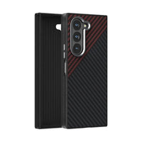 Samsung Galaxy Z Fold 6 Carbon Fiber Leather Magnetic Case