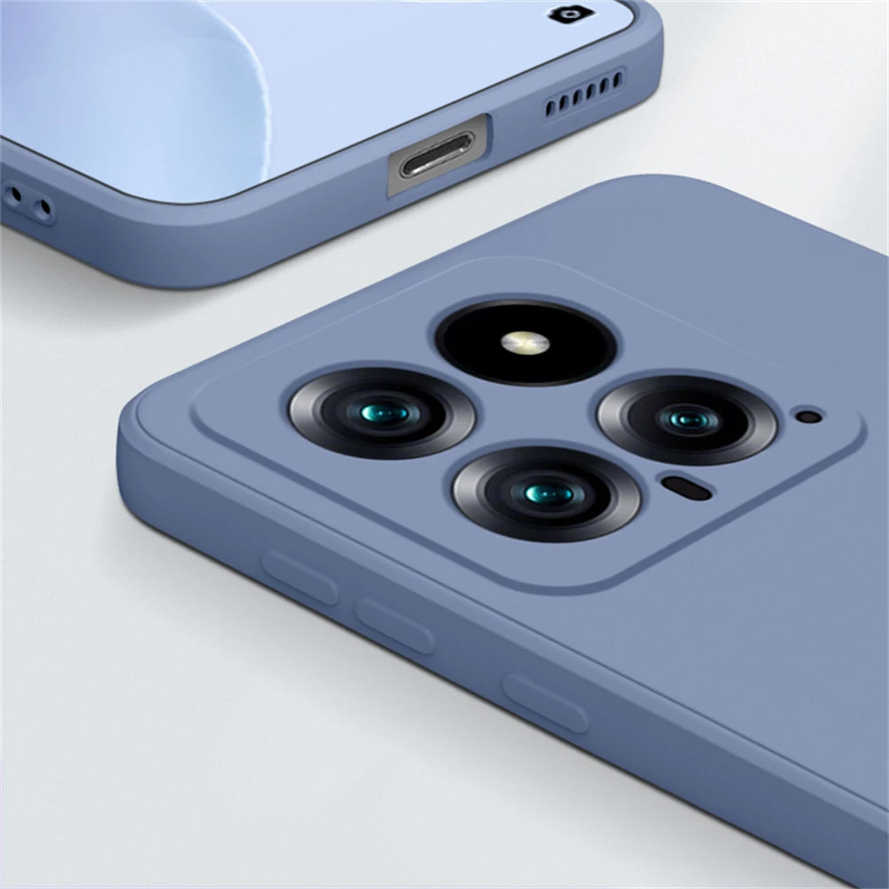 Square Liquid Silicone Magnetic Wireless Charging Case for Xiaomi 14 Series