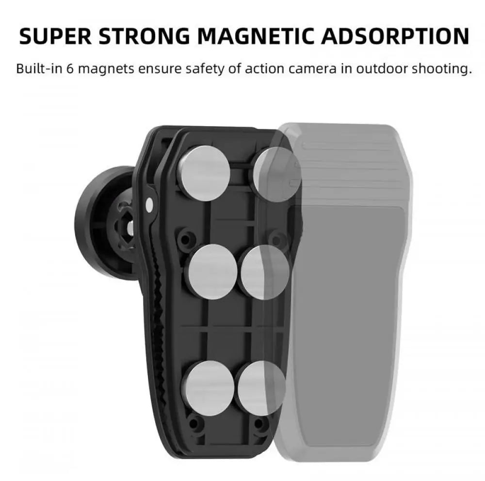 Backpack Clip Holder with Magnetic Mount for Action Cameras