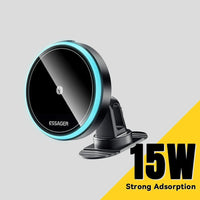 Essager Magnetic 15W Wireless Car Charger & Phone Holder with LED Light