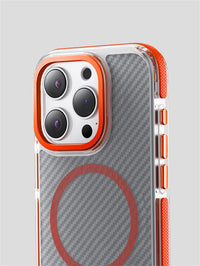 Carbon Fiber Pattern Anti-Slip Bumper Shockproof MagSafe Case for iPhone 14 Series