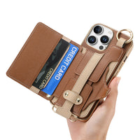 Versatile Ring Crossbody Lanyard Leather Case for iPhone 16 Series