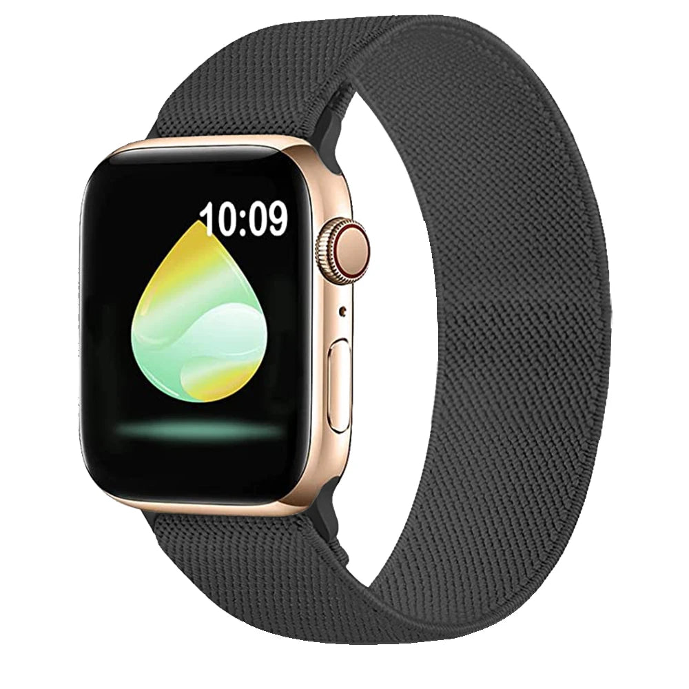 Elastic Nylon Braided Solo Loop Strap for Apple Watch