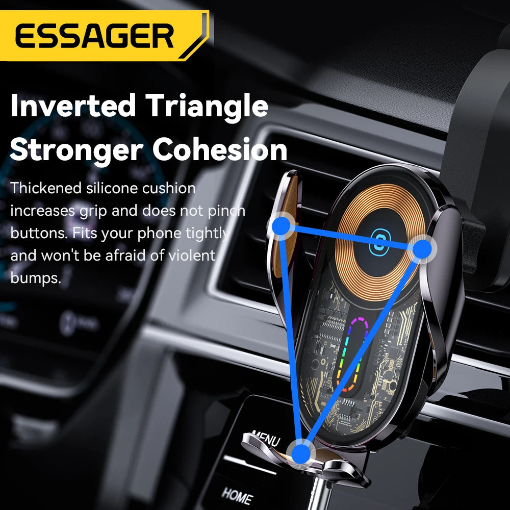 Essager Car Wireless Charger with Auto Mount – Hands-Free, Hassle-Free Charging