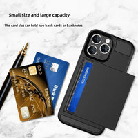 iPhone 15 Series Dual Layer Case with Sliding Card Holder