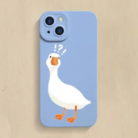 Cute Cartoon Duck Shockproof Soft Silicone Phone Case for iPhone 15 Series