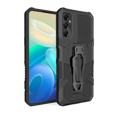 Shockproof Armor Case with Metal Stand and Back Clip for Samsung Galaxy A55