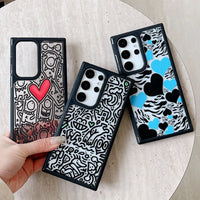 Line Love Heart Phone Case for Samsung Galaxy S24 Series