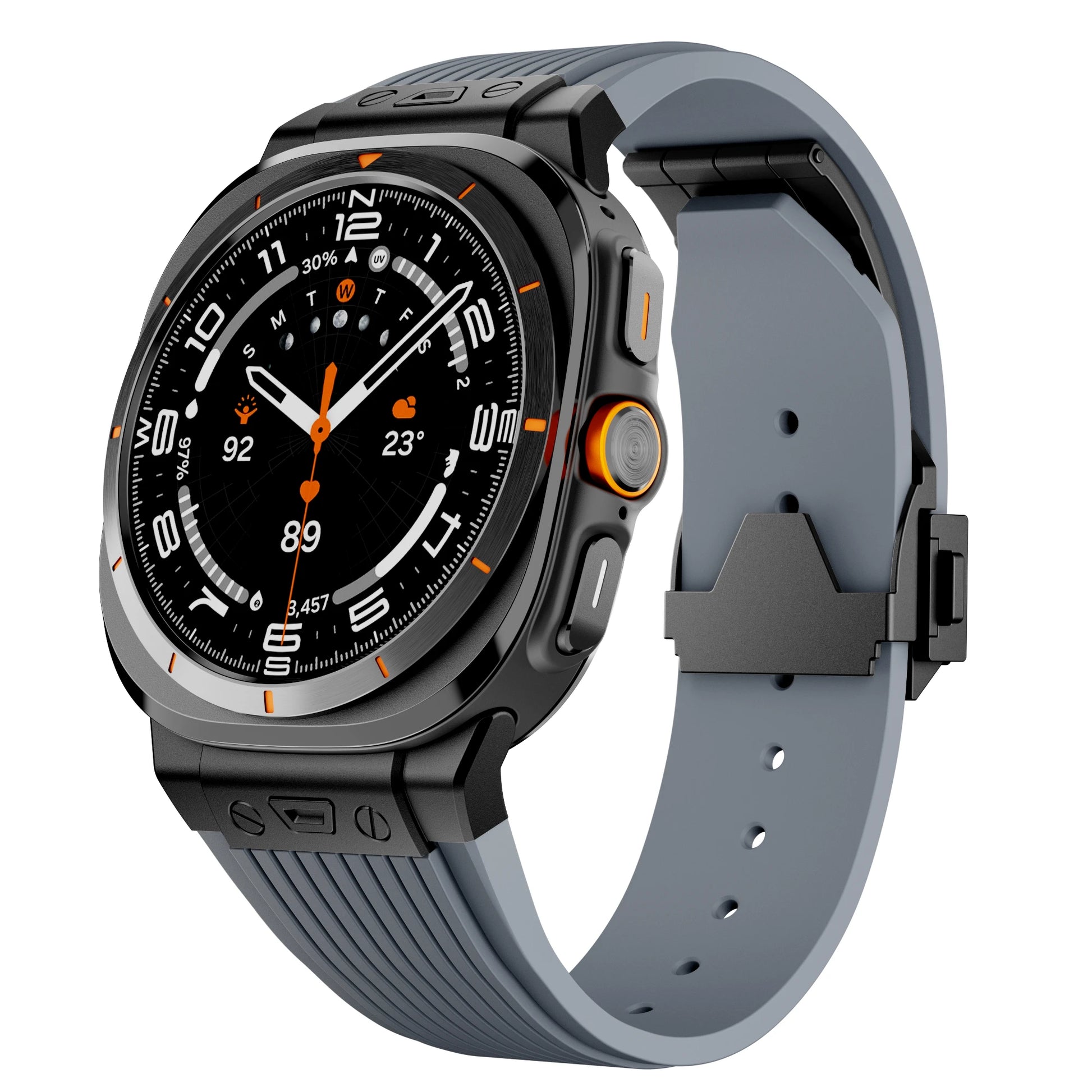 Metal No Gaps Curved End Silicone Strap for Samsung Galaxy Watch Ultra