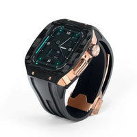 Luxury Carbon Fiber Case with Fluorine Rubber Strap for Apple Watch