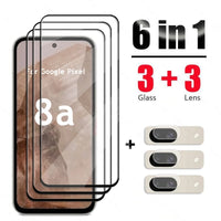 6-in-1 Tempered Glass Screen Protector and Camera Film Set for Google Pixel 8A