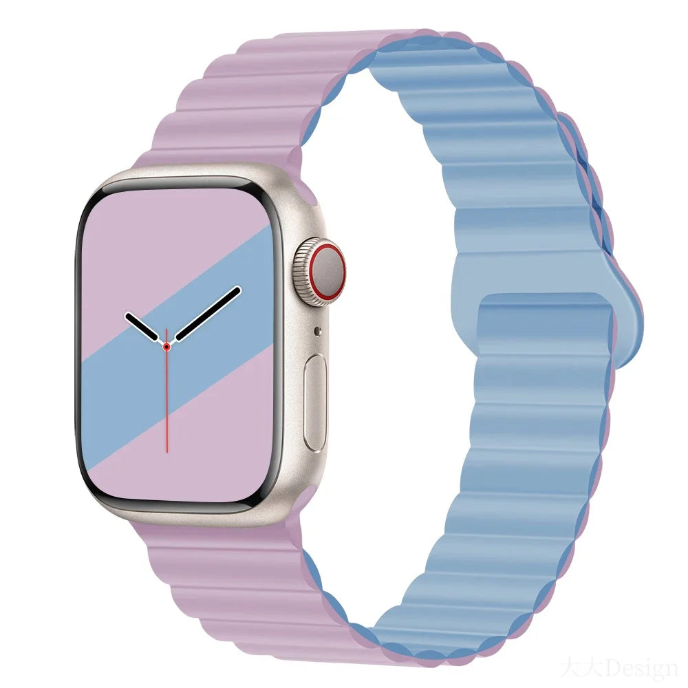 Lightweight Silicone Magnetic Band for Apple Watch