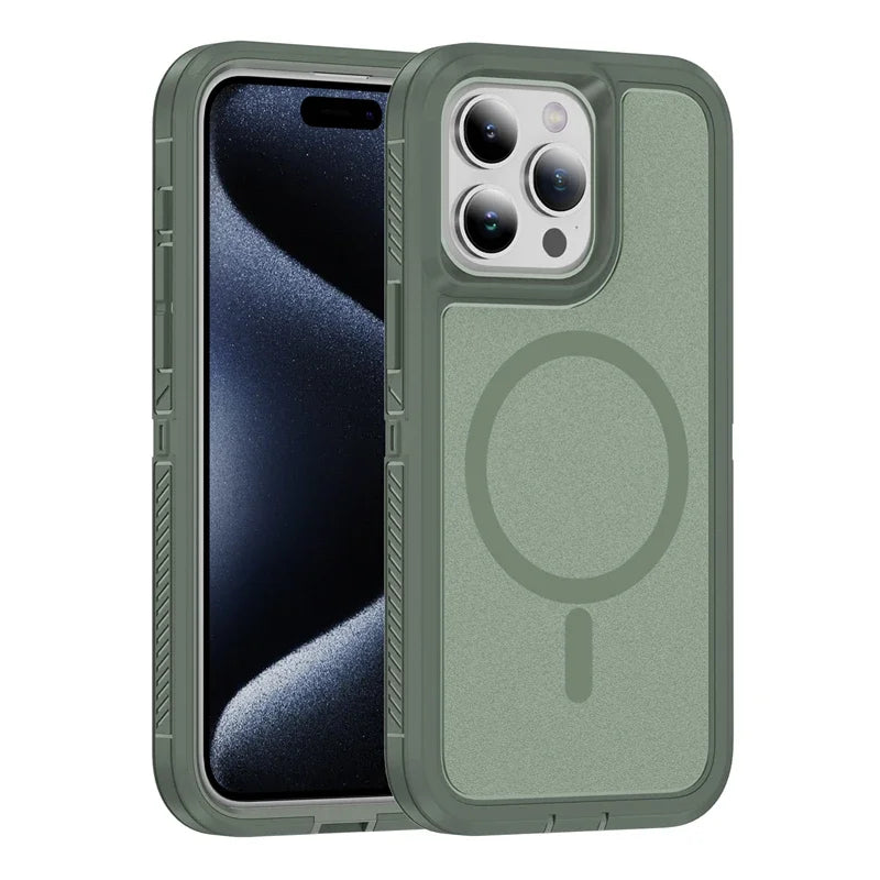 Shockproof Armor MagSafe Case for iPhone 16 Series