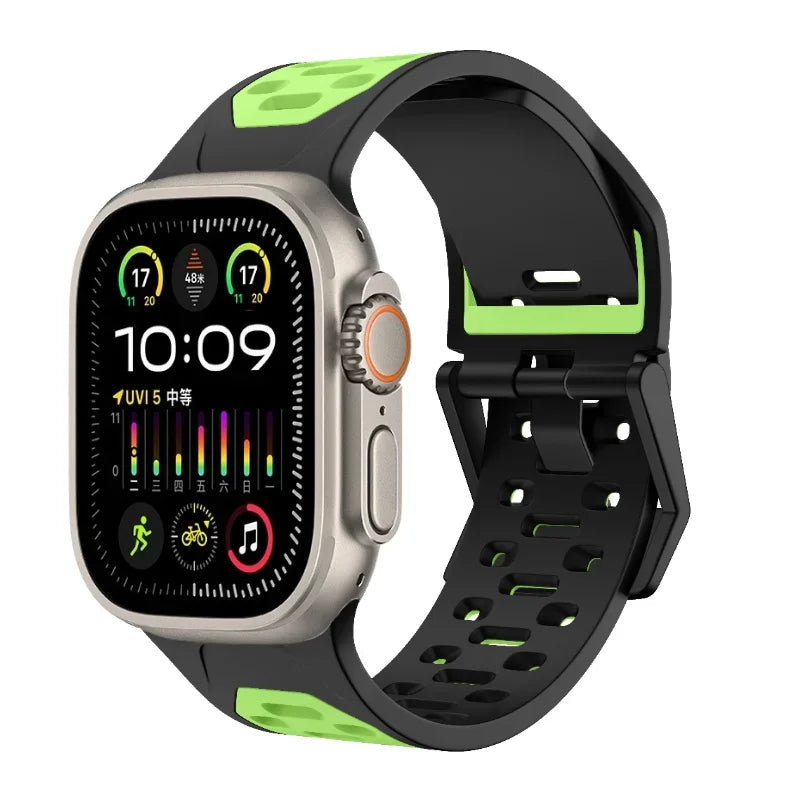 Breathable Two-Color Replacement Strap for Apple Watch