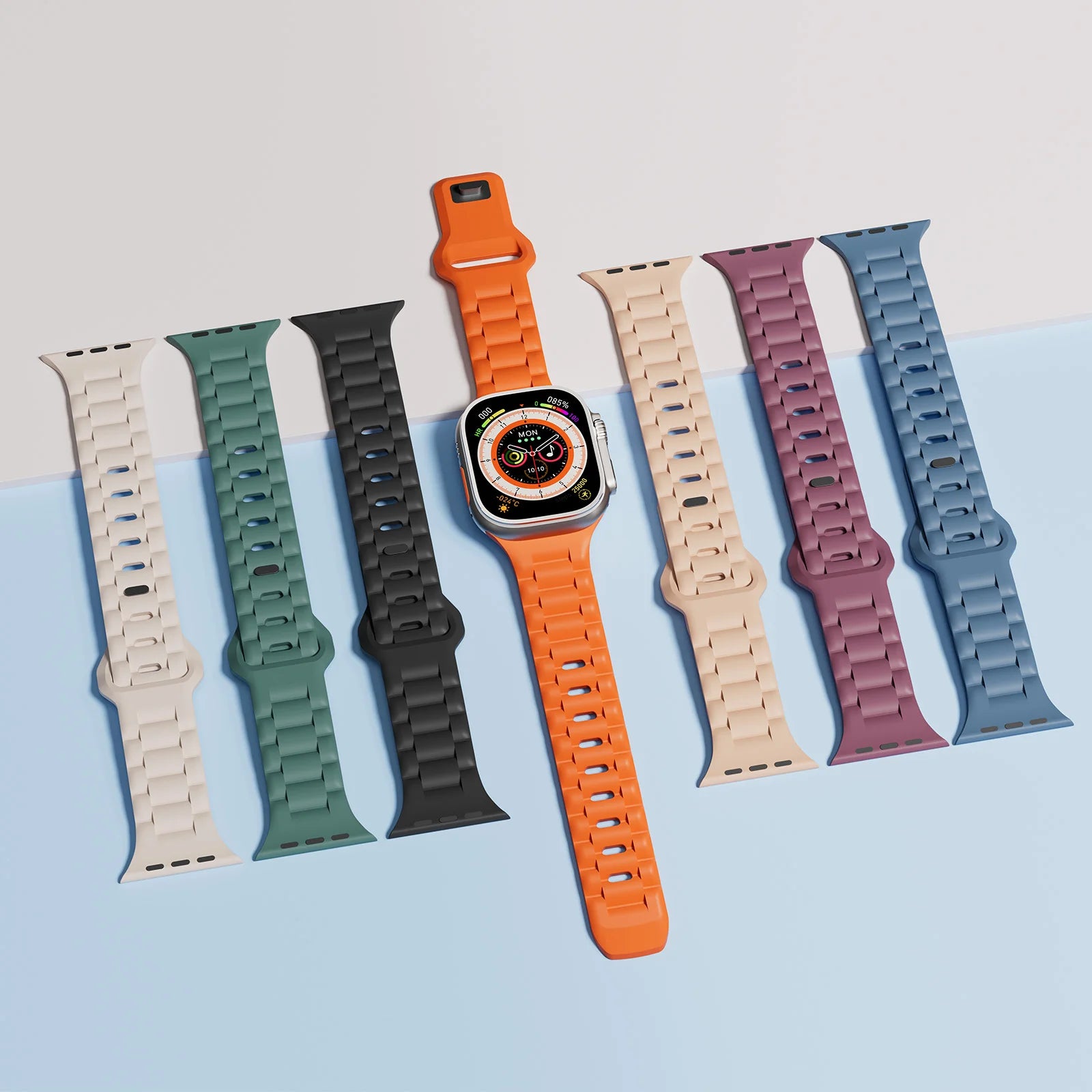 Rugged Sport Silicone Strap for Apple Watch