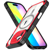 4-Corner Shockproof MagSafe Transparent Phone Case with Lens Holder for iPhone 16 Series