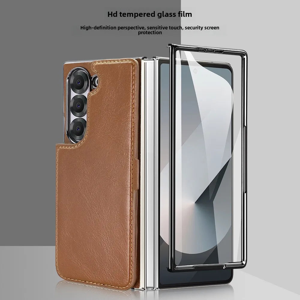 Retro Leather Detachable Wallet Case for Samsung Galaxy Z Fold 5