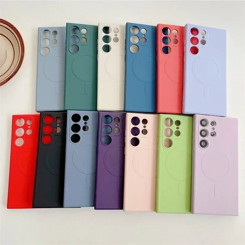 Magnetic Liquid Silicone Case for Samsung Galaxy S23 Series