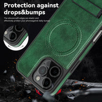 Luxury PU Leather MagSafe Case with Kickstand for iPhone 16 Pro & Pro Max – Stylish Versatility