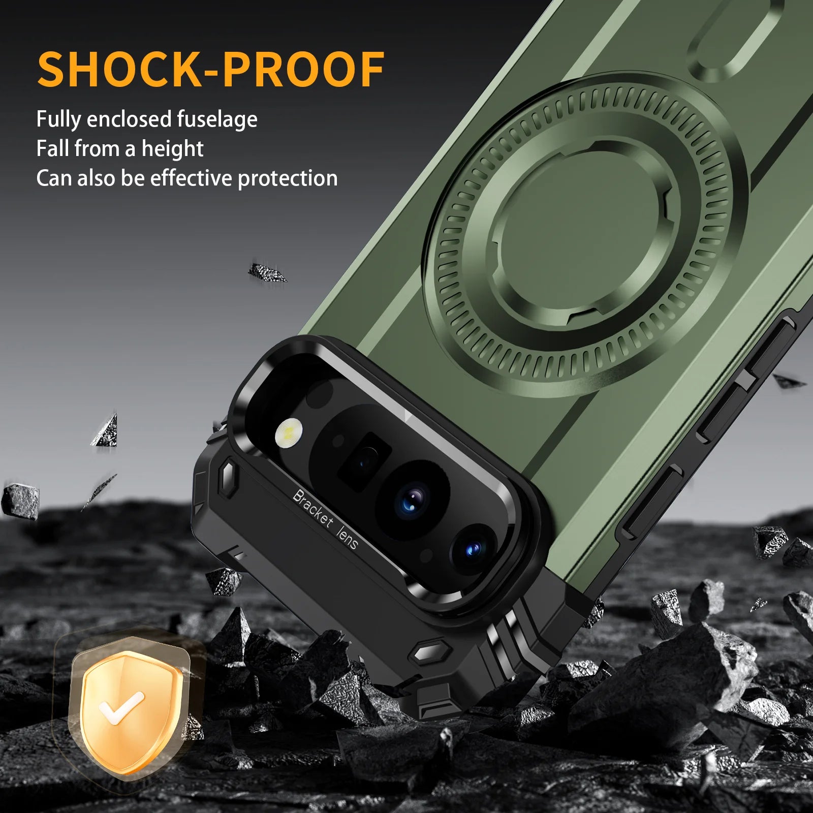 Military Armor Shockproof Magnetic Case for Google Pixel 9 Series