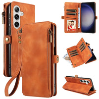 Zipper Flip Leather Wallet Case for Samsung Galaxy S25 Series