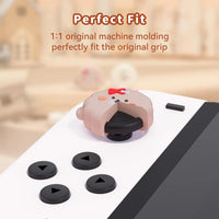 Cute Bichon Frise Thumb Grip Caps for Nintendo Switch