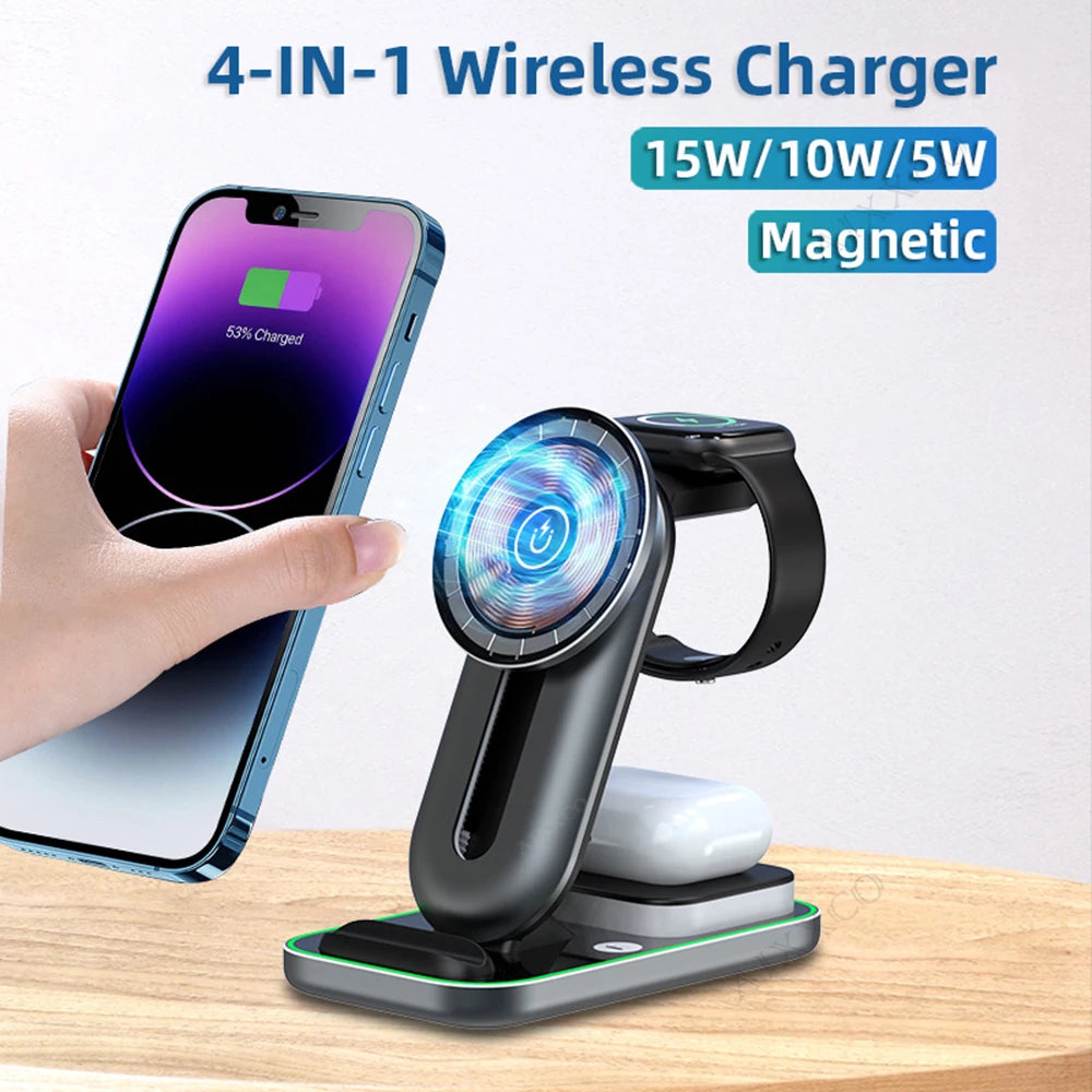 AIXXCO 4-in-1 MagSafe Wireless Charger Stand