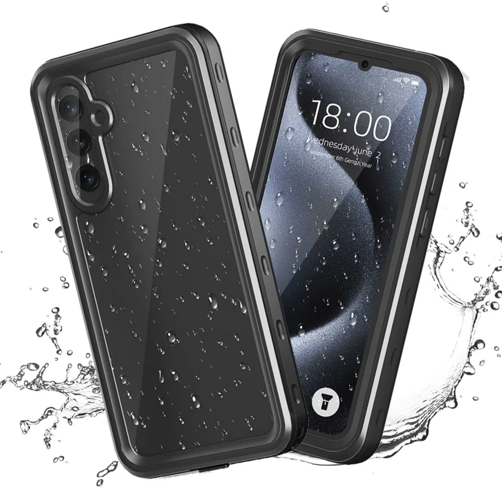 IP68 Waterproof Crystal Clear Case with 360° Protection Seal for Samsung Galaxy A35