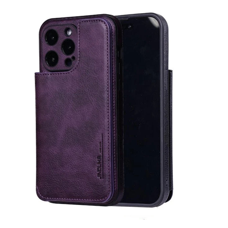 Luxury Leather Flip Wallet Case for iPhone 15 Series