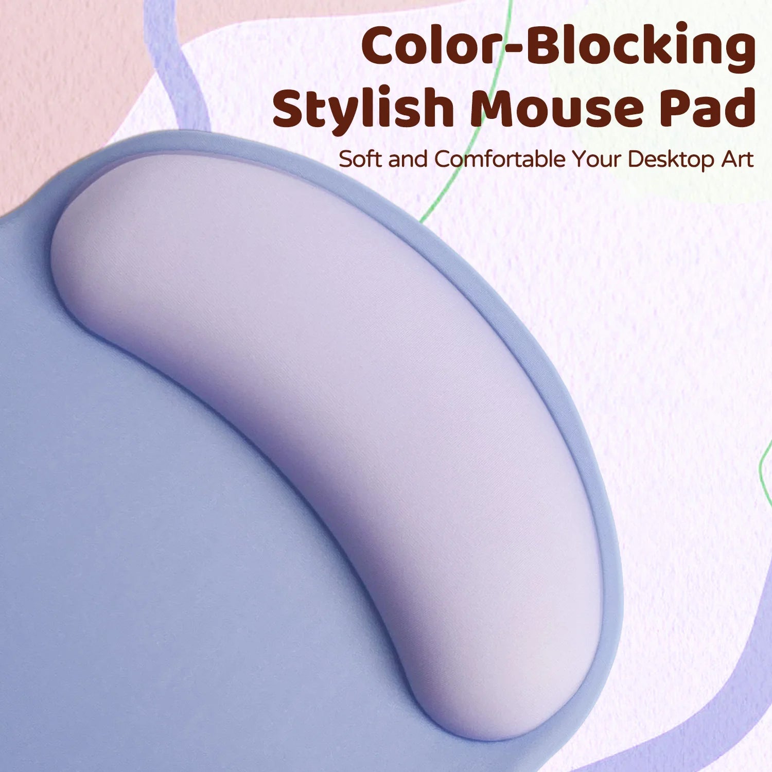 Ergonomic Silicone Wrist Support Mouse Pad with Non-Slip PU Base – Stay Comfortable All Day