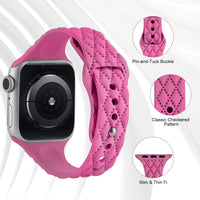 Engraved Slim Silicone Strap for Apple Watch