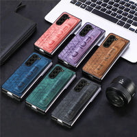 PU Leather Wrist Strap Case with S Pen Holder for Samsung Galaxy Z Fold 5