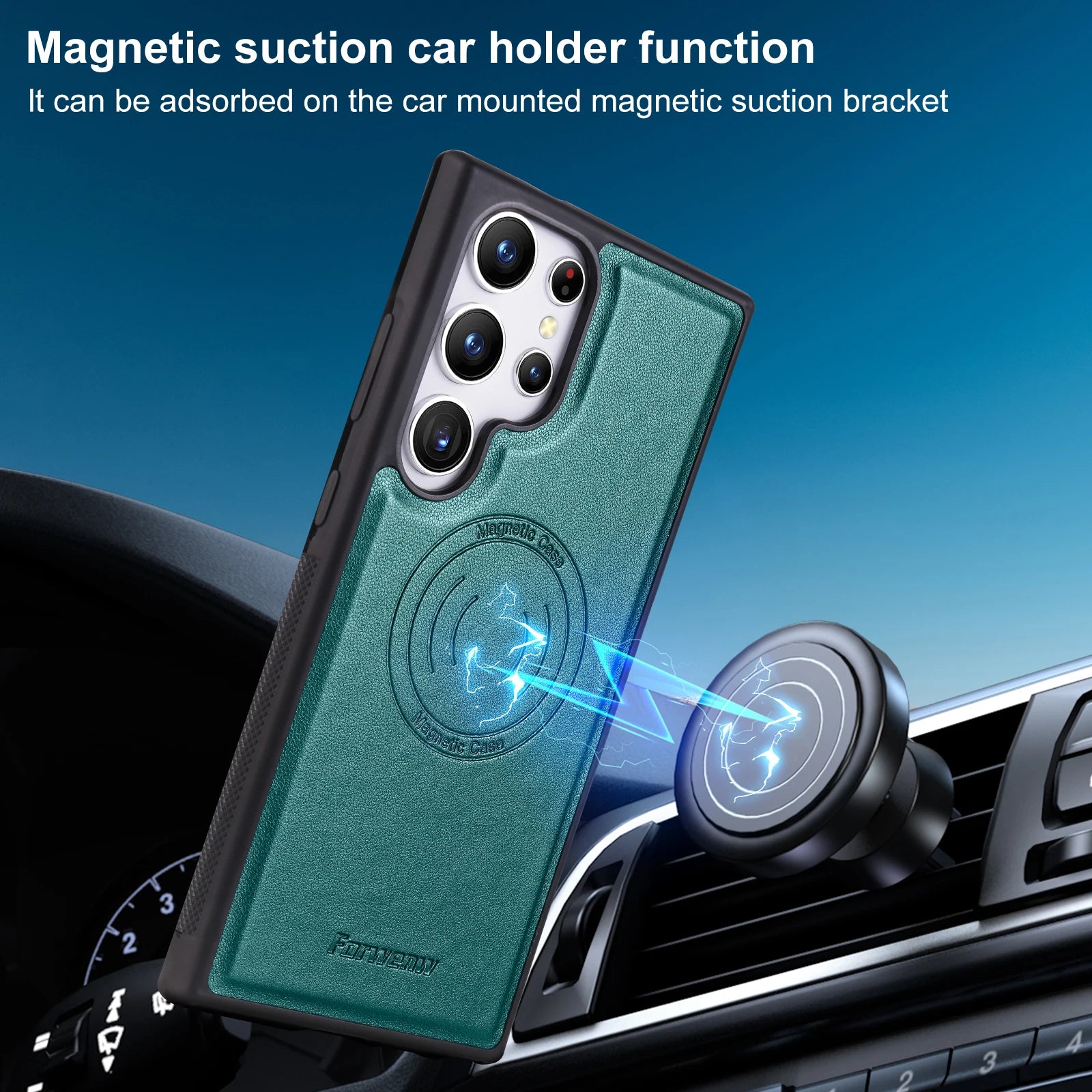 2-in-1 Detachable Leather Wallet Case with Vertical Card Slots for Samsung Galaxy S24 Series