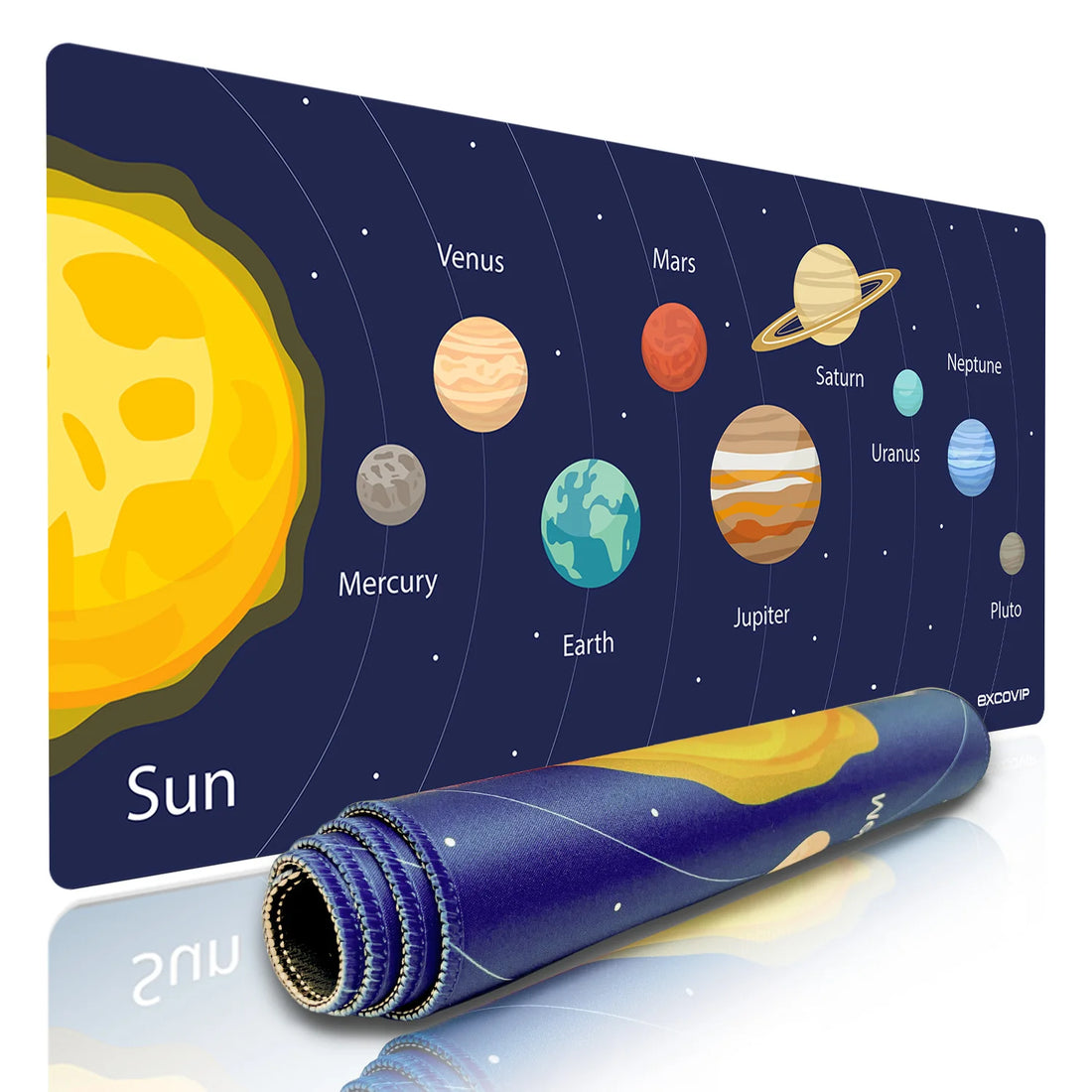 Solar System Themed Large Gaming Mouse Pad – Galactic Design for Gamers