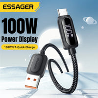 Essager 100W 7A USB Type-C Cable – Fast Charging, Durable Performance