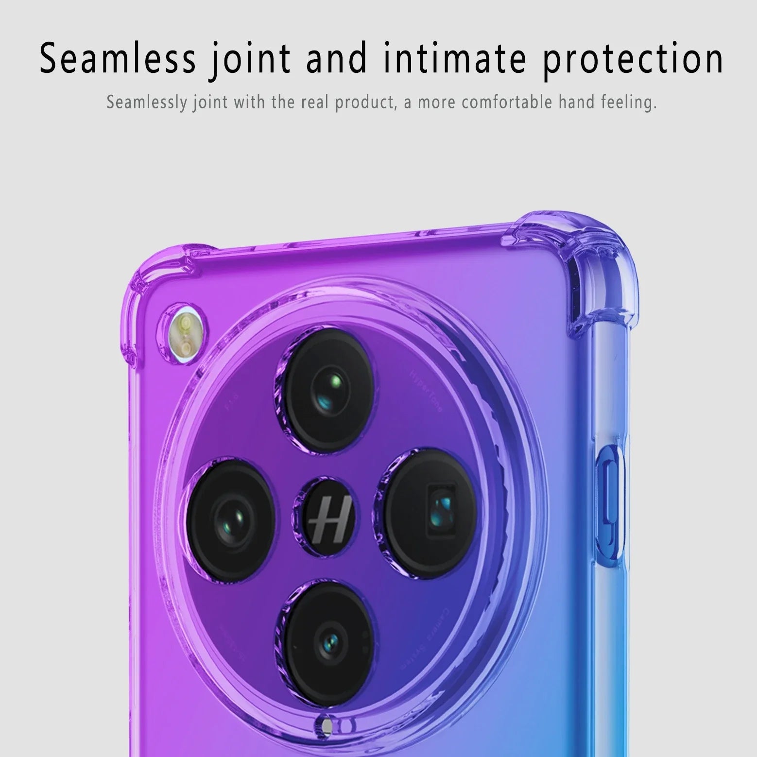 Shockproof Transparent Gradient TPU Case for OPPO Find X8 Series