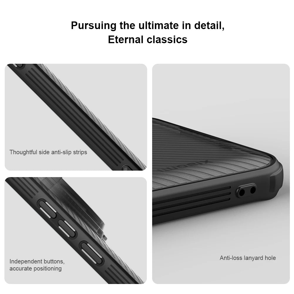 Clear Case with Foldable Lens Protection and Stand for Xiaomi 14 Ultra